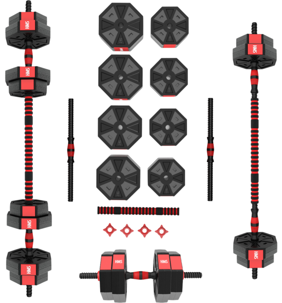 
NORTHIX, 
15 Kg Composite Barbell  Dumbbells Set, 
Detail 1
