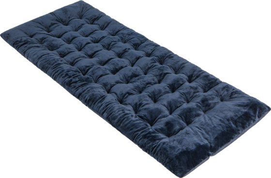 950507101101 NORTHIX 190 X 70 Cm Cotton Camp Bed Cushion 7 Cm Thick Mattress With 4 Fastening Straps Blue  Standard Detail