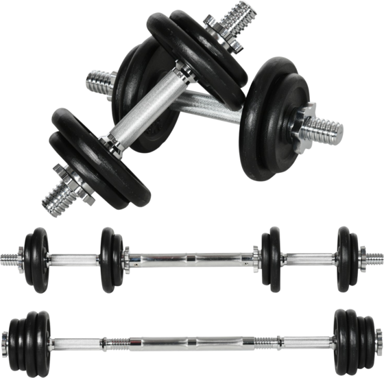 
NORTHIX, 
2 In 1 Dumbbell Set, Adjustable Dumbbell Set, 20 Kg, Dumbbell And Barbell With Connecting Tube, Rust, 
Detail 1
