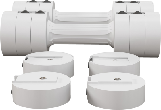 
NORTHIX, 
2 X 2.5kg Dumbbells, Adjustable Weight Dumbbells, 1.1/1.8/2.5kg Per Dumbbell, Floor-friendly Plastic, 
Detail 1
