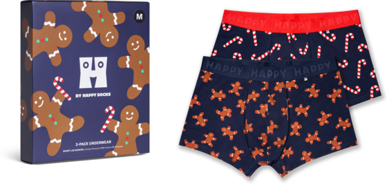 958559101101 HAPPY SOCKS 2-pack Gingerbread Short Boxers Gift Set  Standard Detail