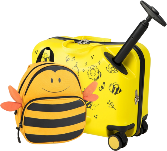 956795101101 B2X 2-piece Children's Suitcase + Backpack 47 Cm Long Ride-on Suitcase And 30 Cm Wide Backpack Yellow  Standard Detail