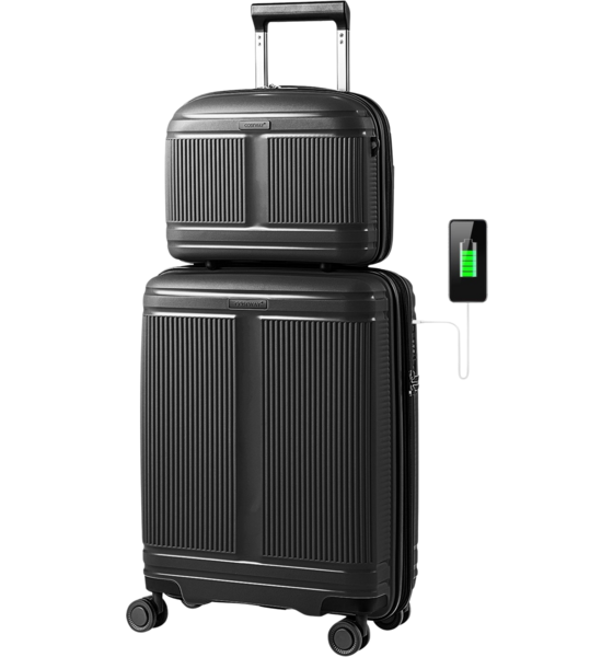
NORTHIX, 
2-piece Luggage Set With 20"" Carry-on  14"" Cosmetic Case, 
Detail 1
