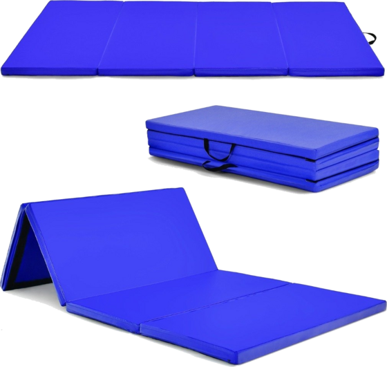 
NORTHIX, 
240 X 120 X 5 Cm Foldable Gymnastics Mat With Velcro Fastener  2 Carrying Handles Blue, 
Detail 1
