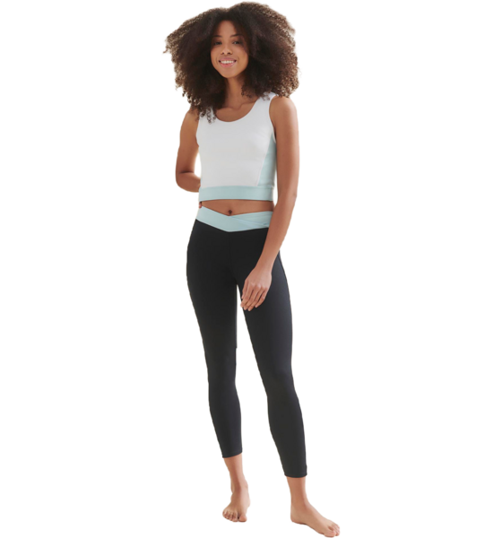 
WELLICIOUS, 
3/4 Crop Top - Diamond White/sea Green, 
Detail 1
