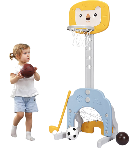 
B2X, 
3-in-1 Basketball Hoop Set Basketball Hoop With Adjustable Height Lightweight  Stable Basketball Se, 
Detail 1
