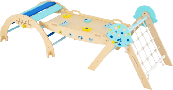 
NORTHIX, 
3-in-1 Montessori Climbing Set With Ramp  Arch, 
Detail 1
