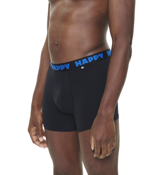 
HAPPY SOCKS, 
3-pack Black And White Short Boxers, 
Detail 1
