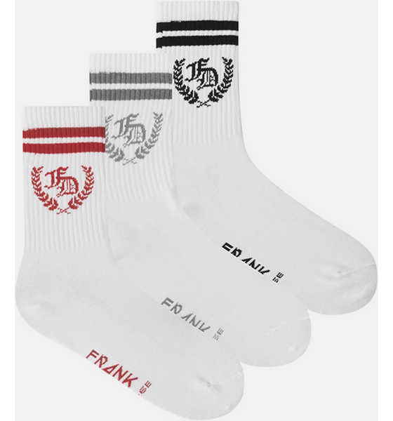 
FRANK DANDY, 
3-pack Emblem Ribbed Cotton Socks, 
Detail 1
