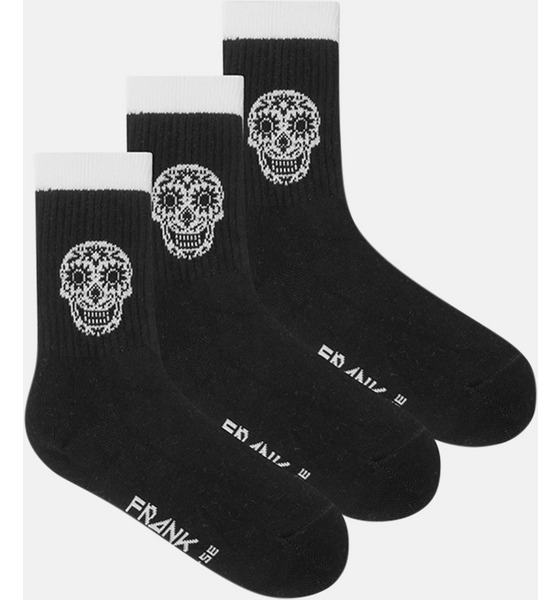 
FRANK DANDY, 
3-pack Scull Ribbed Cotton Socks, 
Detail 1
