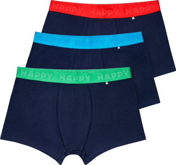 
HAPPY SOCKS, 
3-pack Solid Navy Short Boxers, 
Detail 1
