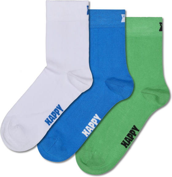 
HAPPY SOCKS, 
3-pack Solid Short Crew Socks, 
Detail 1
