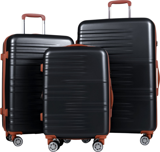 
NORTHIX, 
3-piece Hardshell Luggage Set With Tsa Lock, Black, 
Detail 1
