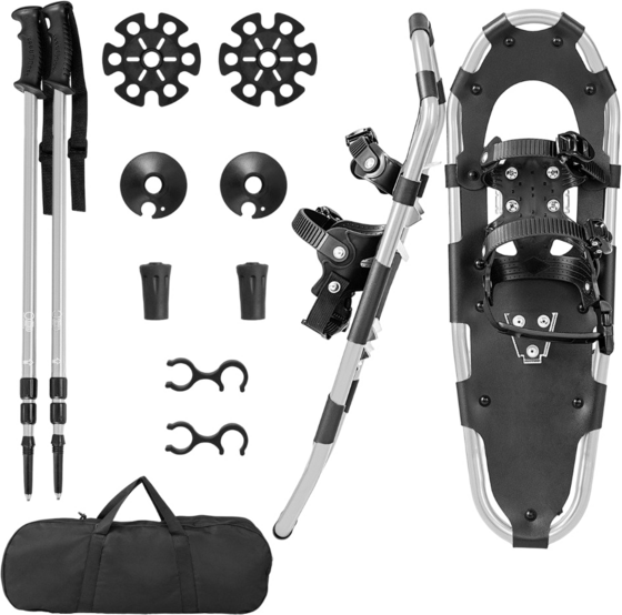 
B2X, 
30'' Snowshoes 4-in-1 Off-road Snow Boots For Adults Teens  Kids Silver, 
Detail 1
