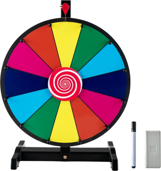 
NORTHIX, 
38 Cm Large Wheel Of Fortune With 12 Fields Table Spinning Wheel For Prizes Colorful, 
Detail 1
