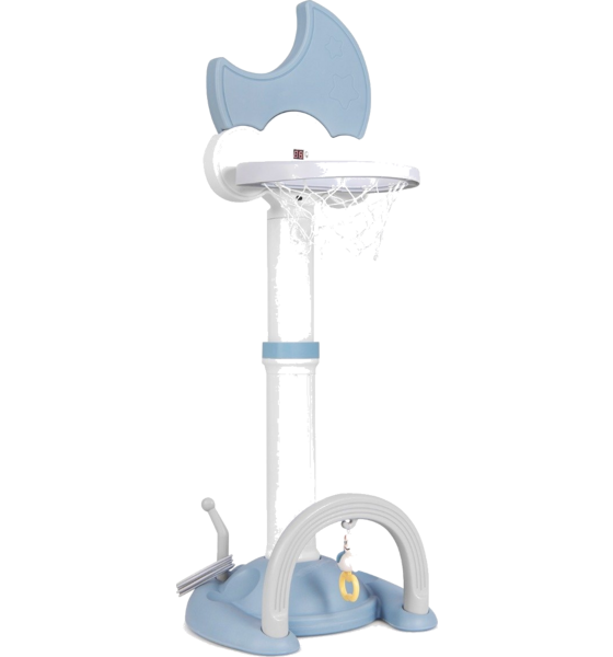 
NORTHIX, 
4 In 1 Children's Basketball Hoop Set With Basketball  Football  Ring Toss Basketball Stan, 
Detail 1
