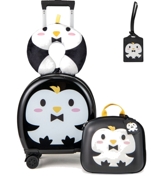 950529101101 B2X 4-piece Children's Suitcase + Backpack 10"+14" Children's Trolley With Wheels Black  Standard Detail