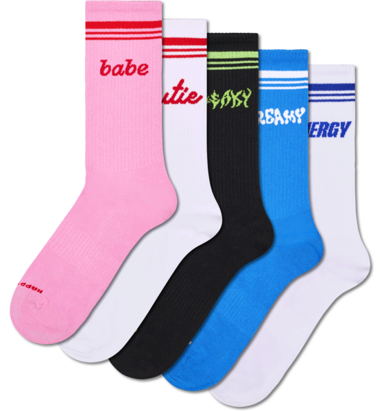 
HAPPY SOCKS, 
5-pack Word Sneaker Socks, 
Detail 1
