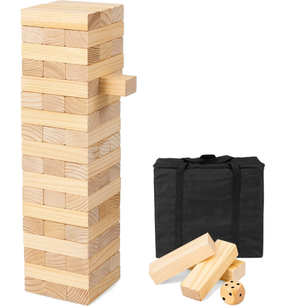 
NORTHIX, 
54 Blocks Made Of Pine Wood Darn Tower Game Building Blocks Game 5 X 3.3 X 15.2 Cm Natural, 
Detail 1

