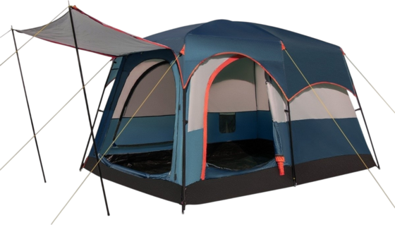 
NORTHIX, 
6-person Camping Tent With Divider  Rainfly, Blue, 
Detail 1
