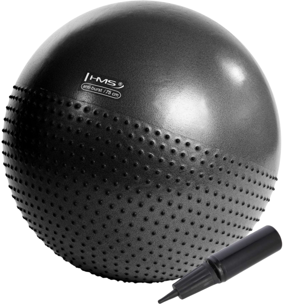 
NORTHIX, 
75cm Black Gym Ball &ndash; Anti-burst, Non-slip, 
Detail 1

