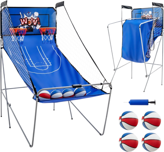 
NORTHIX, 
8 In 1 Basketball Machine With 4 Balls  Air Pump  8 Game Modes Arcade Basketball Games Dark Blue, 
Detail 1
