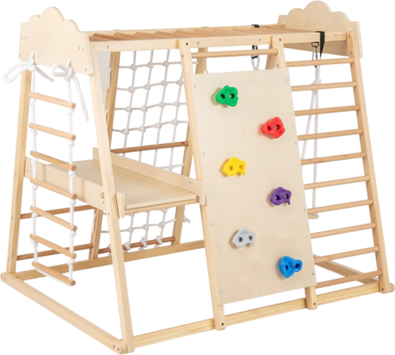 
NORTHIX, 
8-in-1 Indoor Jungle Gym Set With Slide  Swing, 
Detail 1
