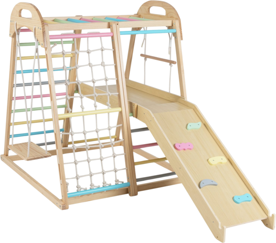 
NORTHIX, 
8-in-1 Wooden Montessori Climbing Set For Kids, 
Detail 1
