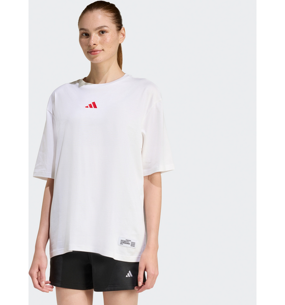
ADIDAS, 
Adidas Överdimensionerad T-shirt Med Minibroderad Grafik, 
Detail 1
