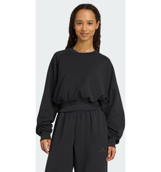 948737101103 ADIDAS Adidas All Szn Soft Lux Loose Sweatshirt  Model01 Detail