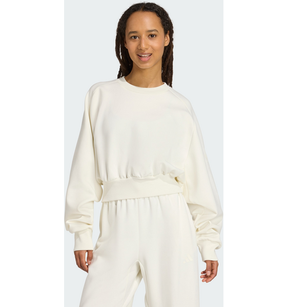948737104105 ADIDAS Adidas All Szn Soft Lux Loose Sweatshirt  Model01 Detail