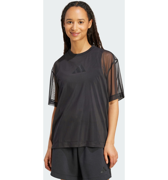 948730102106 ADIDAS Adidas All Szn Soft Lux Mesh Tee  Model01 Detail