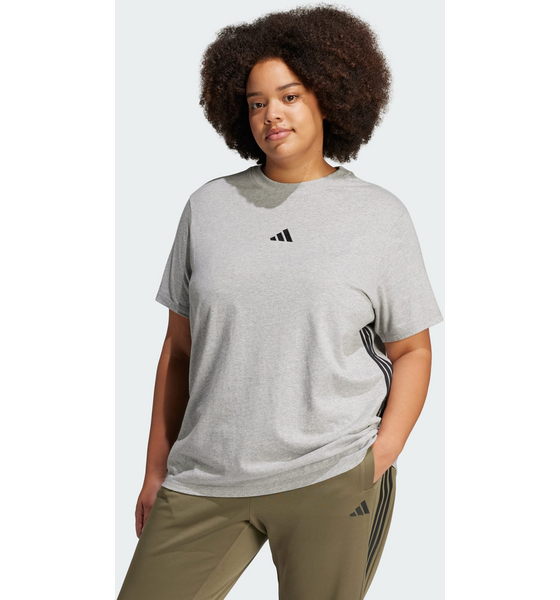 940198102101 ADIDAS Adidas Essentials 3-stripes Cotton T-shirt (plus Size)  Model01 Detail