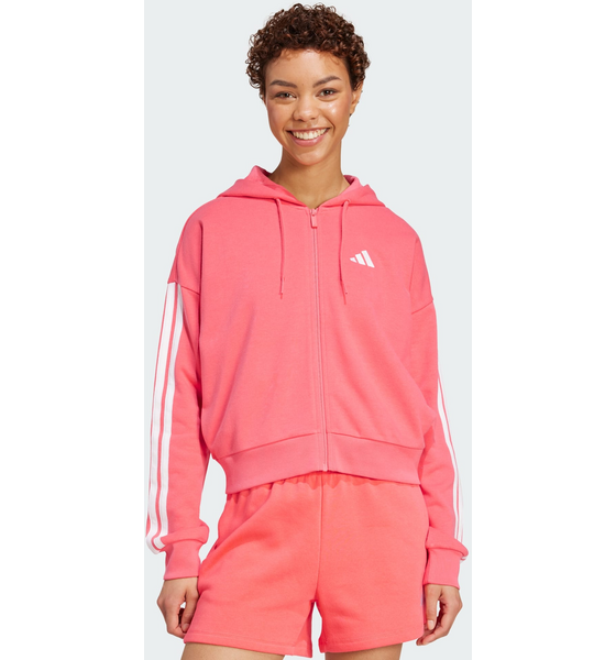 939987104101 ADIDAS Adidas Essentials 3-stripes French Terry Full-zip Hoodie  Model01 Detail