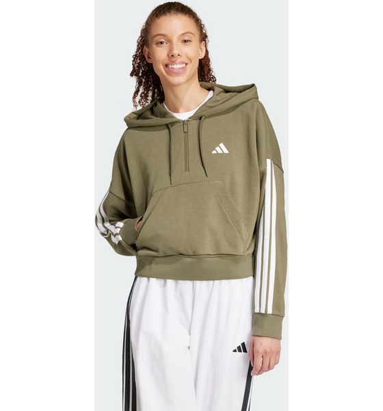 
ADIDAS, 
Adidas Essentials 3-stripes French Terry Quarter-zip Hoodie, 
Detail 1
