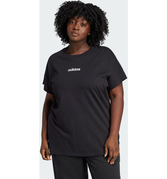 950911101101 ADIDAS Adidas Essentials Linear Cotton Tee (plus Size)  Model01 Detail