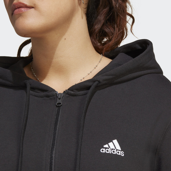 ADIDAS, Adidas Essentials Linear Full-zip French Terry Hoodie (plus Size)