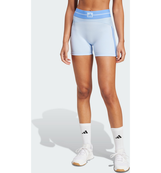 948720101102 ADIDAS Adidas Hyperglam Rib 4 Short Leggings 948720101102 ADIDAS Adidas Hyperglam Rib 4 Short Leggings Model01 Detail