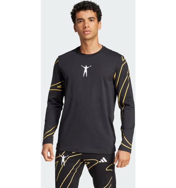 946416101101 ADIDAS Adidas Jude Bellingham Culturewear Long Sleeve T-shirt  Model01 Detail