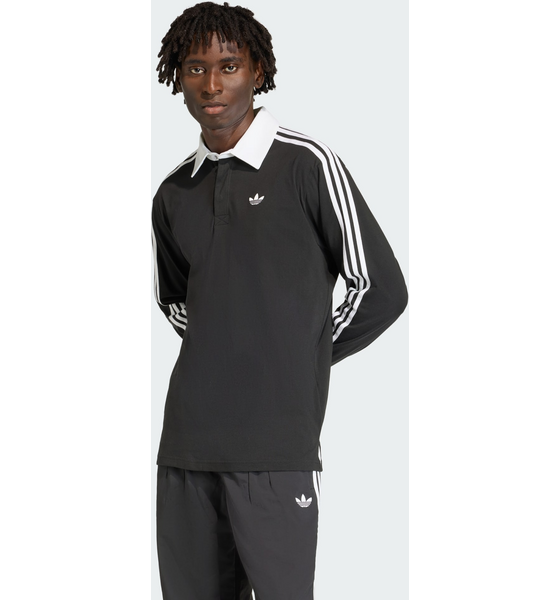 
ADIDAS ORIGINALS, 
Adidas Originals 3-stripes Rugbypik&eacute;tr&ouml;ja Med L&aring;nga &Auml;rmar, 
Detail 1
