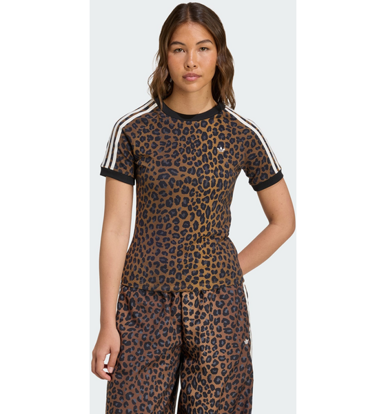 947172101101 ADIDAS ORIGINALS Adidas Originals Leopard Cali T-shirt  Model01 Detail
