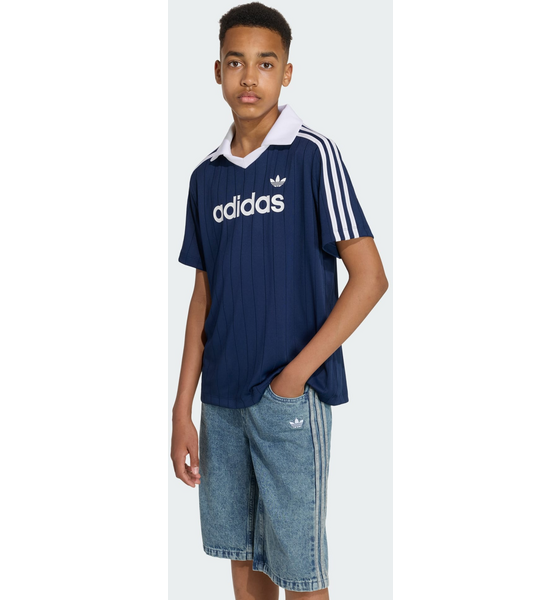 
ADIDAS ORIGINALS, 
Adidas Originals Loose Pinstripe T-shirt Med Pik&eacute;krage, 
Detail 1
