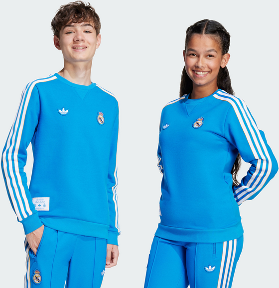 952938101101 ADIDAS ORIGINALS Adidas Originals Real Madrid Terrace Icons Sweatshirt För Barn  Model01 Detail