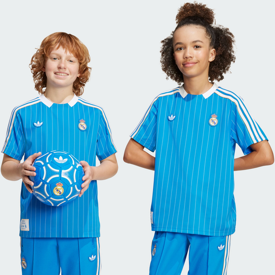 952765101101 ADIDAS ORIGINALS Adidas Originals Real Madrid Terrace Icons Tröja För Barn  Model01 Detail