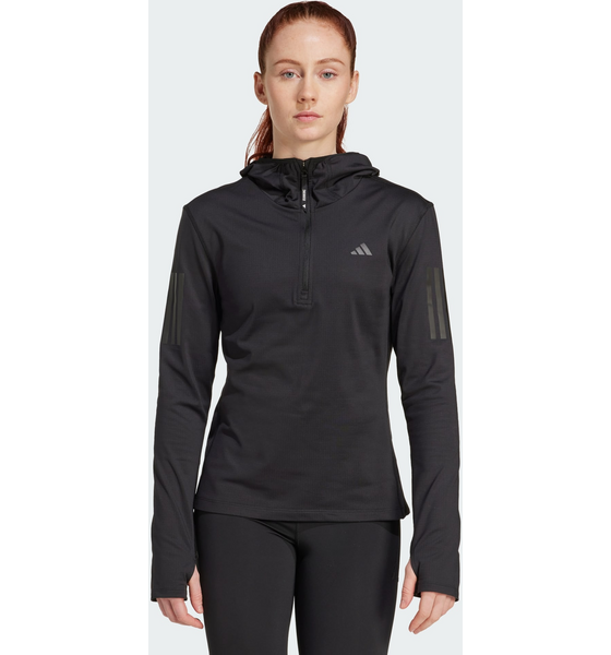 947762102105 ADIDAS Adidas Own The Run Winterized Hooded Half-zip  Model01 Detail