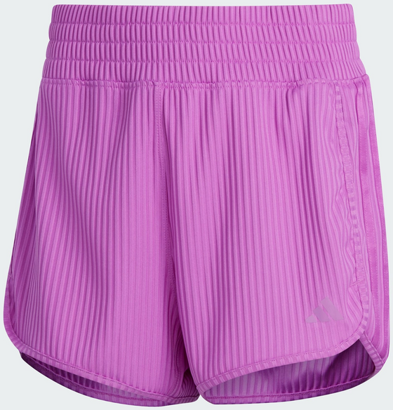 ADIDAS, Adidas Pacer All Gym Seasonal Rib High-rise Tonal 3-stripes Shorts