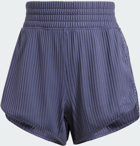 ADIDAS, Adidas Pacer All Gym Seasonal Rib High-rise Tonal 3-stripes Shorts