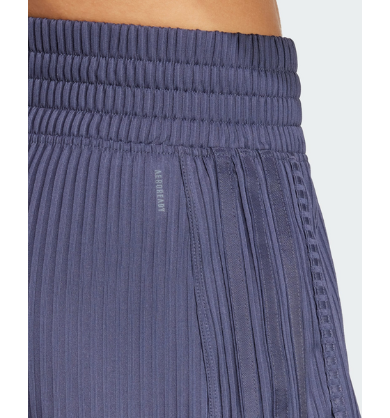 ADIDAS, Adidas Pacer All Gym Seasonal Rib High-rise Tonal 3-stripes Shorts