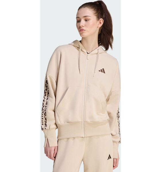 
ADIDAS, 
Adidas Seasonal Essentials Animal Print 3-stripes Tr&auml;ningsjacka Med Hel Dragkedja Och Huva, 
Detail 1
