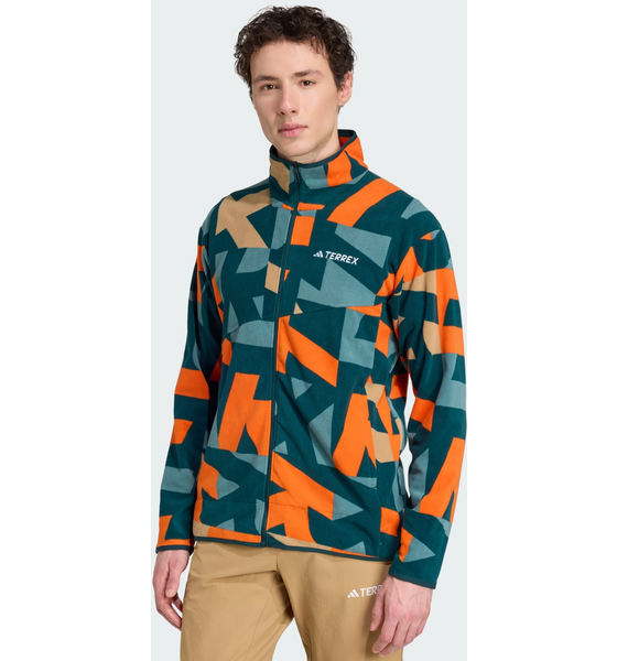 929597106101 ADIDAS Adidas Terrex Multi Printed Full-zip Fleece Jacka  Model01 Detail